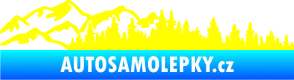 Samolepka Krajina hory 030 levá žlutá citron