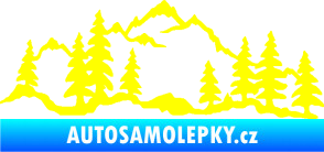 Samolepka Krajina hory 033 levá žlutá citron
