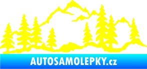 Samolepka Krajina hory 033 pravá žlutá citron