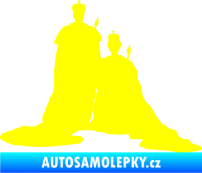 Samolepka Král a královna  žlutá citron