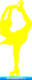 Samolepka Krasobruslení 003 levá krasobruslařka žlutá citron