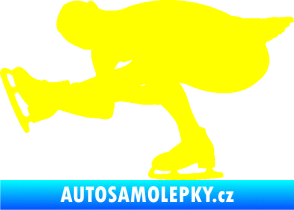 Samolepka Krasobruslení 007 levá krasobruslařka žlutá citron