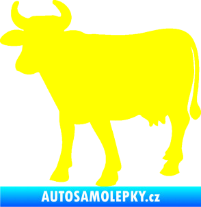 Samolepka Kráva 002 levá žlutá citron