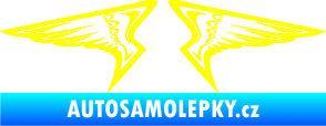 Samolepka Křídla 003 žlutá citron