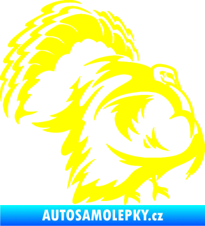 Samolepka Krocan 001 pravá žlutá citron