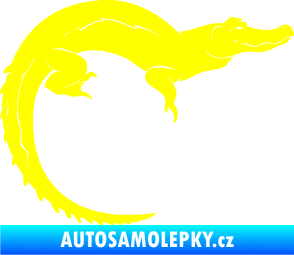 Samolepka Krokodýl 001 pravá žlutá citron