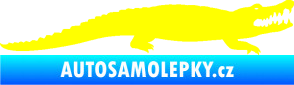Samolepka Krokodýl 002 pravá žlutá citron