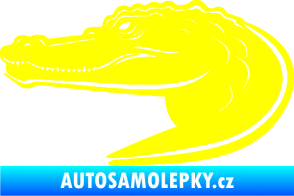 Samolepka Krokodýl 004 levá žlutá citron