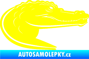 Samolepka Krokodýl 004 pravá žlutá citron