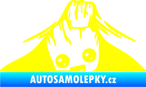 Samolepka Kuk 007 levá Groot vykukuje žlutá citron