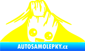 Samolepka Kuk 007 pravá Groot vykukuje žlutá citron