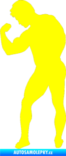 Samolepka Kulturista 005 levá žlutá citron