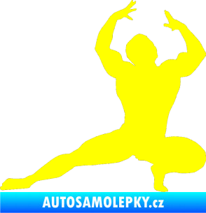 Samolepka Kulturista 009 levá žlutá citron