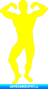 Samolepka Kulturista 012 levá žlutá citron