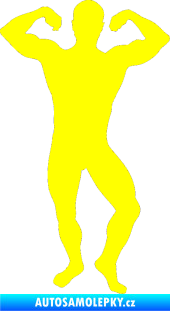 Samolepka Kulturista 012 pravá žlutá citron