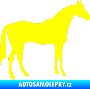 Samolepka Kůň 004 pravá žlutá citron