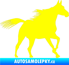 Samolepka Kůň 010 pravá žlutá citron