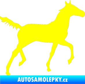 Samolepka Kůň 011 pravá žlutá citron