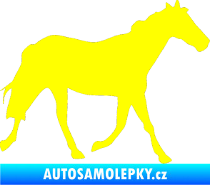 Samolepka Kůň 012 pravá žlutá citron