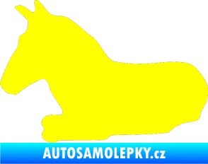 Samolepka Kůň 017 levá ležící žlutá citron