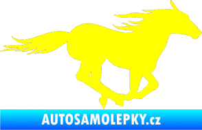Samolepka Kůň 029 pravá žlutá citron