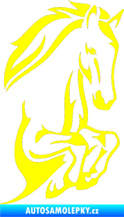 Samolepka Kůň 031 pravá skok žlutá citron