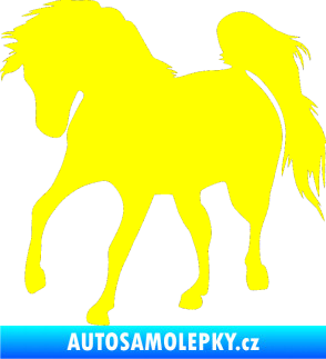Samolepka Kůň 032 levá žlutá citron