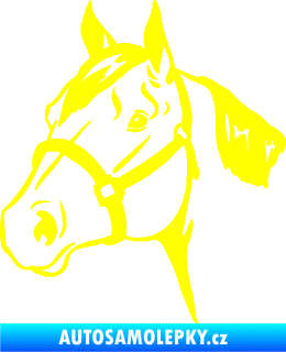 Samolepka Kůň 040 levá žlutá citron