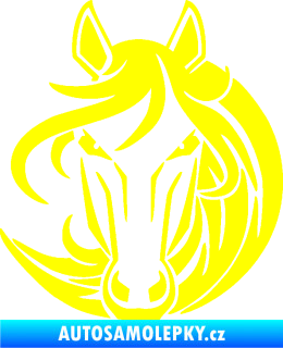Samolepka Kůň 043 pravá žlutá citron