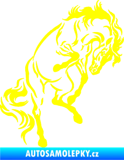 Samolepka Kůň 047 pravá žlutá citron