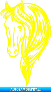 Samolepka Kůň 064 levá s hřívou žlutá citron