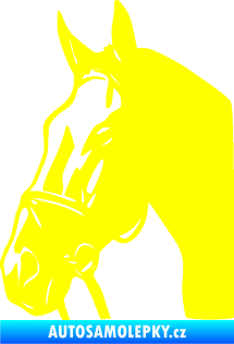 Samolepka Kůň 089 levá žlutá citron