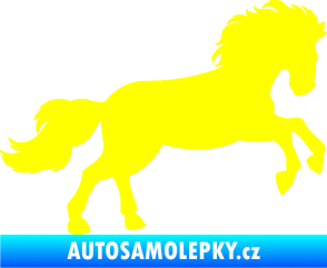 Samolepka Kůň 098 pravá běh žlutá citron