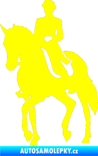 Samolepka Kůň drezura levá žlutá citron