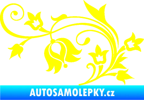 Samolepka Květina dekor 002 levá žlutá citron