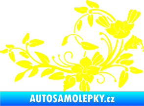Samolepka Květina dekor 025 pravá žlutá citron