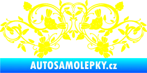 Samolepka Květina dekor 026 žlutá citron