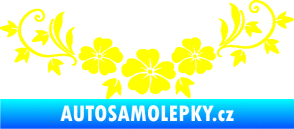 Samolepka Květina dekor 045 pravá ibišky žlutá citron
