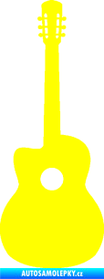 Samolepka Kytara akustická žlutá citron