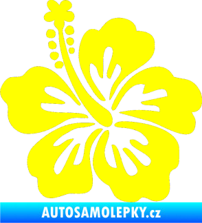 Samolepka Kytička 001 levá ibišek žlutá citron