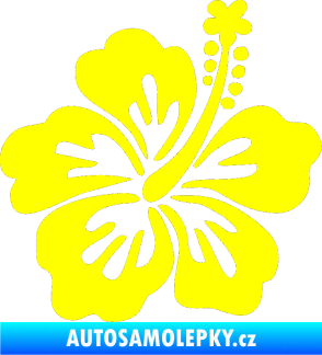 Samolepka Kytička 001 pravá ibišek žlutá citron