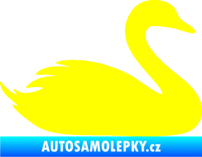 Samolepka Labuť 001 pravá žlutá citron
