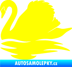 Samolepka Labuť 003 levá žlutá citron