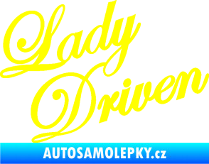 Samolepka Lady driven 001 nápis žlutá citron