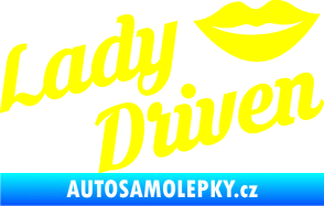 Samolepka Lady driven 002 nápis žlutá citron
