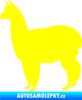 Samolepka Lama 002 levá alpaka žlutá citron