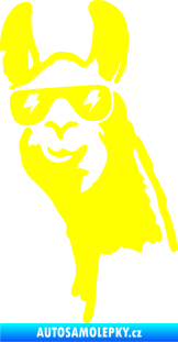 Samolepka Lama 003 levá žlutá citron