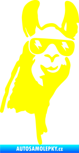Samolepka Lama 003 pravá žlutá citron