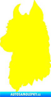 Samolepka Lama 006 levá silueta žlutá citron