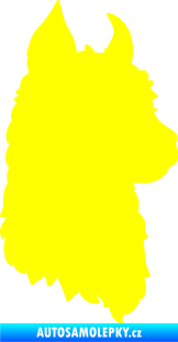 Samolepka Lama 006 pravá silueta žlutá citron